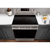 LG 30" 6.3 Cu. Ft. True Convection 5-Element Freestanding Electric Air Fry Range (LREN6323YE) - Stainless