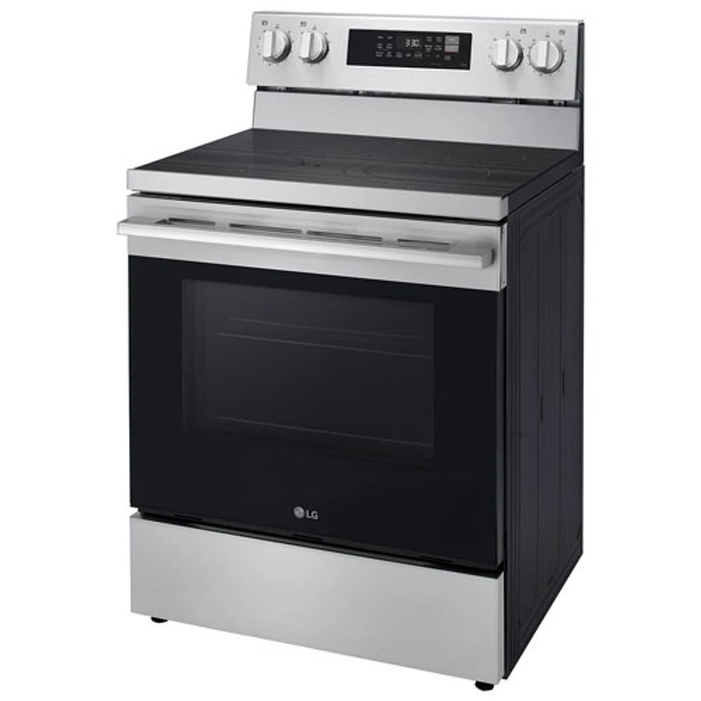 LG 30" 6.3 Cu. Ft. True Convection 5-Element Freestanding Electric Air Fry Range (LREN6323YE) - Stainless