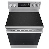 LG 30" 6.3 Cu. Ft. True Convection 5-Element Freestanding Electric Air Fry Range (LREN6323YE) - Stainless