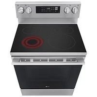 LG 30" 6.3 Cu. Ft. True Convection 5-Element Freestanding Electric Air Fry Range (LREN6323YE) - Stainless