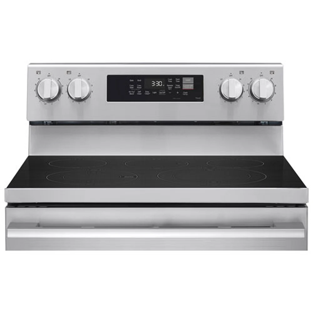 LG 30" 6.3 Cu. Ft. True Convection 5-Element Freestanding Electric Air Fry Range (LREN6323YE) - Stainless