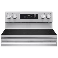 LG 30" 6.3 Cu. Ft. True Convection 5-Element Freestanding Electric Air Fry Range (LREN6323YE) - Stainless