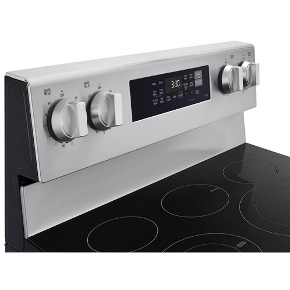 LG 30" 6.3 Cu. Ft. True Convection 5-Element Freestanding Electric Air Fry Range (LREN6323YE) - Stainless