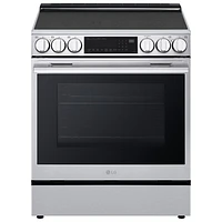 Cuisinière électrique encastrable à 5 éléments avec convection véritable et friture à l'air 6,3 pi³ 30 po de LG (LSEL6335XE) - Inox