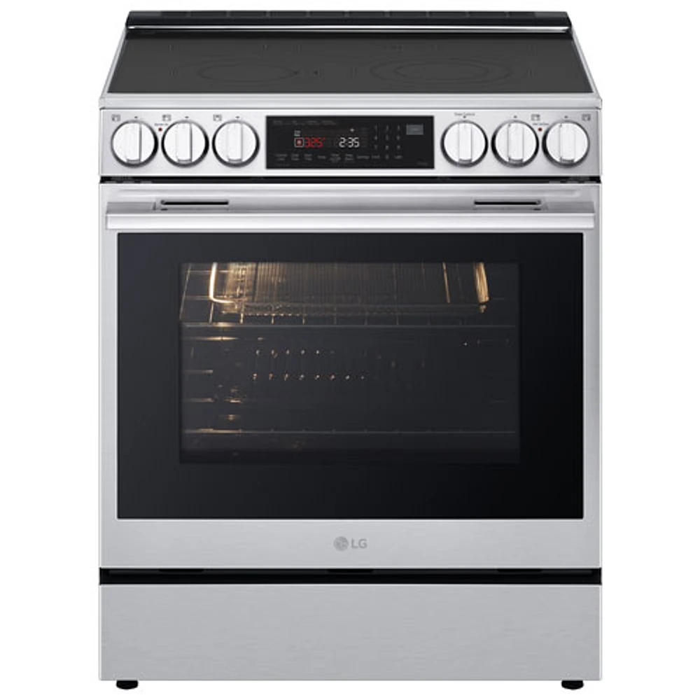 Cuisinière électrique encastrable à 5 éléments avec convection véritable et friture à l'air 6,3 pi³ 30 po de LG (LSEL6335XE) - Inox