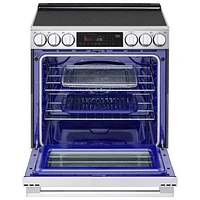 Cuisinière électrique encastrable à 5 éléments avec convection véritable et friture à l'air 6,3 pi³ 30 po de LG (LSEL6335XE) - Inox