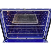 Cuisinière électrique encastrable à 5 éléments avec convection véritable et friture à l'air 6,3 pi³ 30 po de LG (LSEL6335XE) - Inox