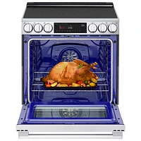Cuisinière électrique encastrable à 5 éléments avec convection véritable et friture à l'air 6,3 pi³ 30 po de LG (LSEL6335XE) - Inox