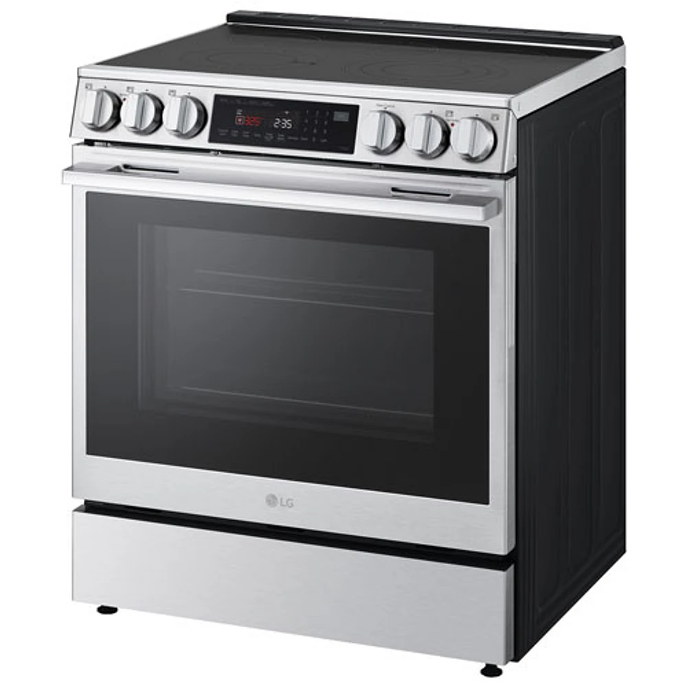 Cuisinière électrique encastrable à 5 éléments avec convection véritable et friture à l'air 6,3 pi³ 30 po de LG (LSEL6335XE) - Inox