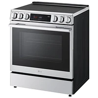 Cuisinière électrique encastrable à 5 éléments avec convection véritable et friture à l'air 6,3 pi³ 30 po de LG (LSEL6335XE) - Inox