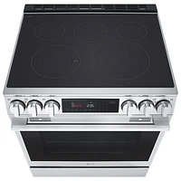 Cuisinière électrique encastrable à 5 éléments avec convection véritable et friture à l'air 6,3 pi³ 30 po de LG (LSEL6335XE) - Inox