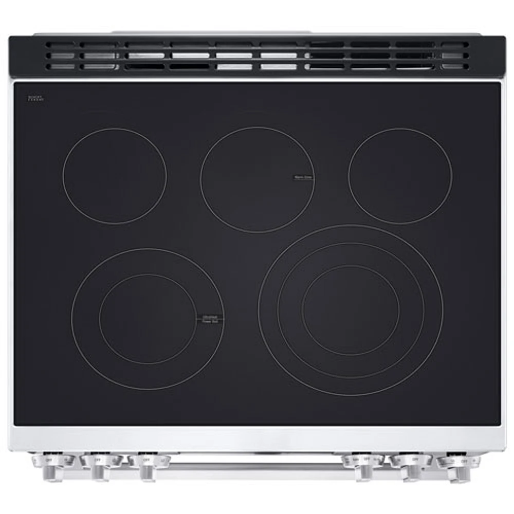Cuisinière électrique encastrable à 5 éléments avec convection véritable et friture à l'air 6,3 pi³ 30 po de LG (LSEL6335XE) - Inox
