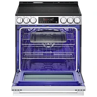 LG 30" 6.3 Cu. Ft. Fan Convection 5-Element Slide-In Electric Air Fry Range (LSEL6333XE) - Black Stainless Steel