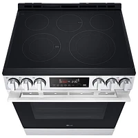 LG 30" 6.3 Cu. Ft. Fan Convection 5-Element Slide-In Electric Air Fry Range (LSEL6333XE) - Black Stainless Steel
