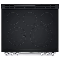 LG 30" 6.3 Cu. Ft. Fan Convection 5-Element Slide-In Electric Air Fry Range (LSEL6333XE) - Black Stainless Steel