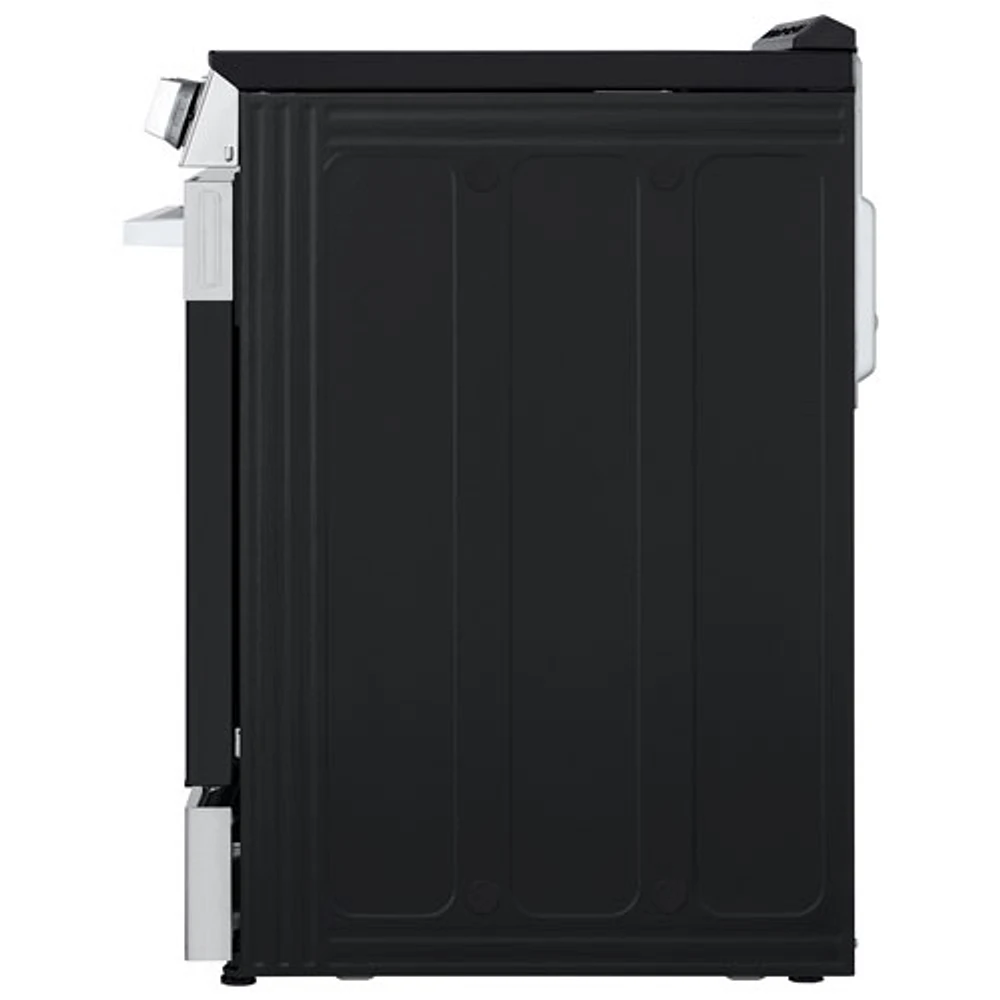 LG 30" 6.3 Cu. Ft. Fan Convection 5-Element Slide-In Electric Air Fry Range (LSEL6333XE) - Black Stainless Steel