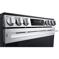 LG 30" 6.3 Cu. Ft. Fan Convection 5-Element Slide-In Electric Air Fry Range (LSEL6333XE) - Black Stainless Steel