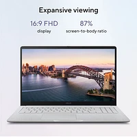 Chromebook de 15,6 po CX15 d'ASUS - Gris pur (Celeron N4500 Intel/RAM 8 Go/SSD 128 Go/ChromeOS)