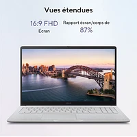 Chromebook de 15,6 po CX15 d'ASUS - Gris pur (Celeron N4500 Intel/RAM 8 Go/SSD 128 Go/ChromeOS)