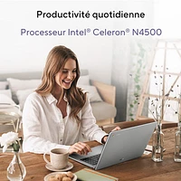 Chromebook de 15,6 po CX15 d'ASUS - Gris pur (Celeron N4500 Intel/RAM 8 Go/SSD 128 Go/ChromeOS)