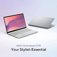 Chromebook de 15,6 po CX15 d'ASUS - Gris pur (Celeron N4500 Intel/RAM 8 Go/SSD 128 Go/ChromeOS)