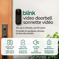 Blink 1440p Wi-Fi Video Doorbell - Black