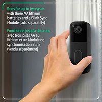 Blink 1440p Wi-Fi Video Doorbell - Black
