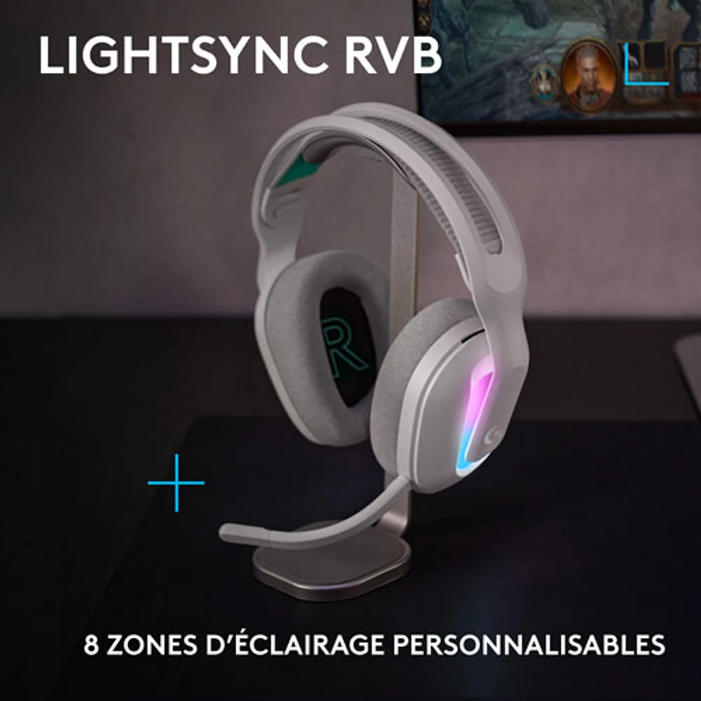 Casque de jeu sans fil G522 LIGHTSPEED de Logitech - Blanc - Exclusivité Best Buy