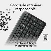 Logitech K250 Bluetooth Compact Keyboard with Numpad - Graphite - English