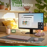 Logitech MK250 Wireless Keyboard & Mouse Combo - Rose - English