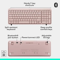 Logitech MK250 Wireless Keyboard & Mouse Combo - Rose - English