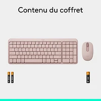 Logitech MK250 Wireless Keyboard & Mouse Combo - Rose - English