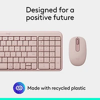 Logitech MK250 Wireless Keyboard & Mouse Combo - Rose - English