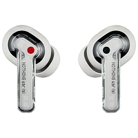 Écouteurs boutons 100 % sans fil à suppression du bruit Ear (a) de Nothing – Blanc