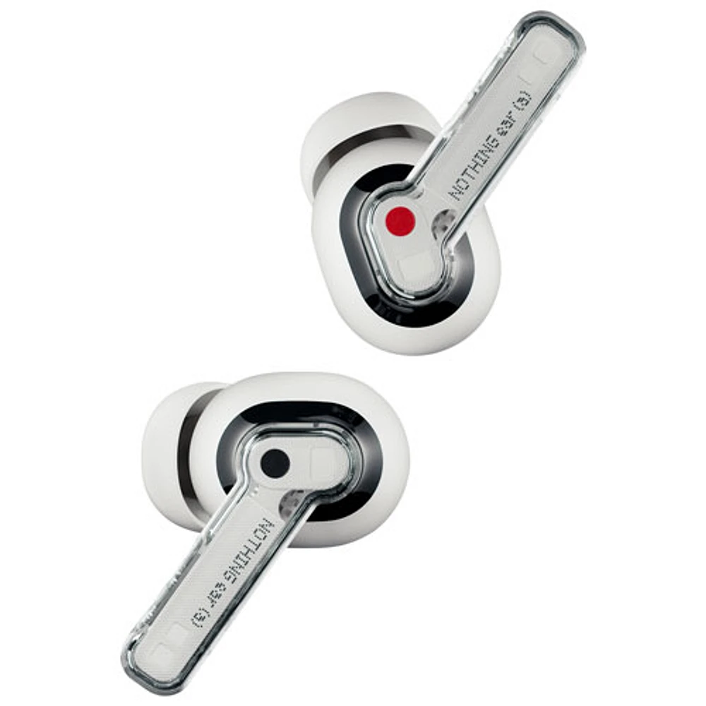 Écouteurs boutons 100 % sans fil à suppression du bruit Ear (a) de Nothing – Blanc