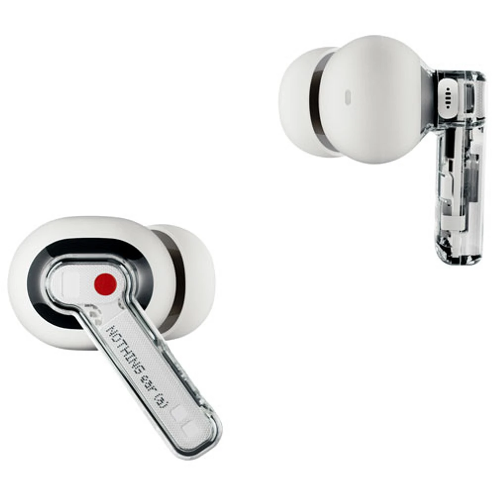 Écouteurs boutons 100 % sans fil à suppression du bruit Ear (a) de Nothing – Blanc