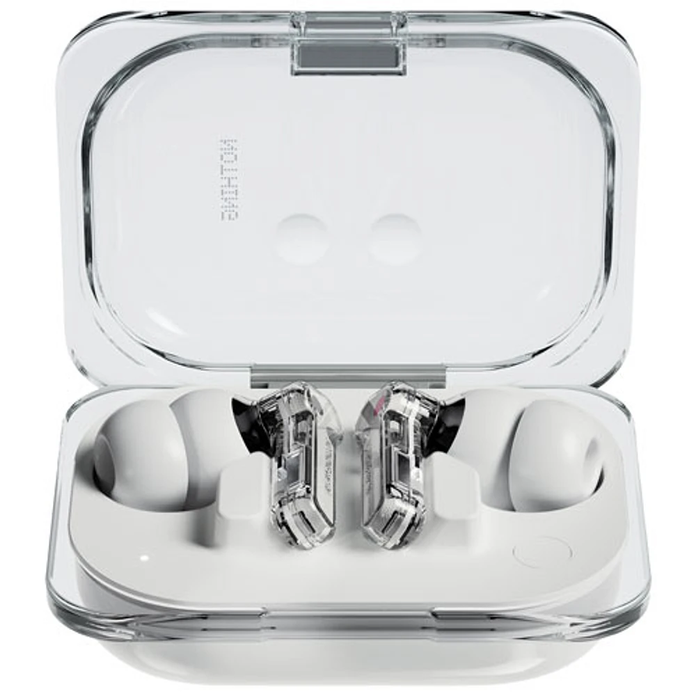 Écouteurs boutons 100 % sans fil à suppression du bruit Ear (a) de Nothing – Blanc