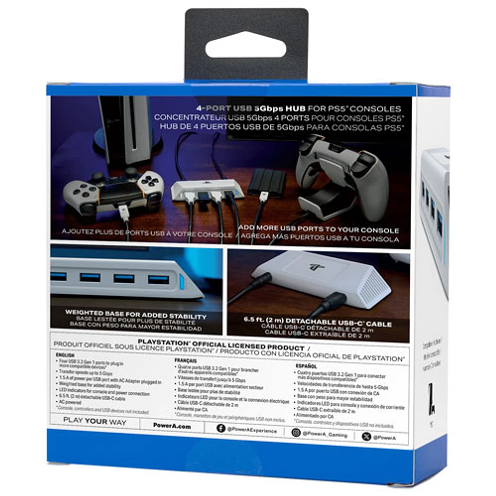 PowerA 4-Port USB 5Gbps Hub for PlayStation 5