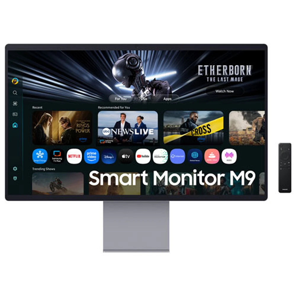 Samsung M9 32" 4K Ultra HD 165Hz 0.03ms GTG OLED LED Smart Gaming Monitor (LS32FM900SNXZA) - Silver