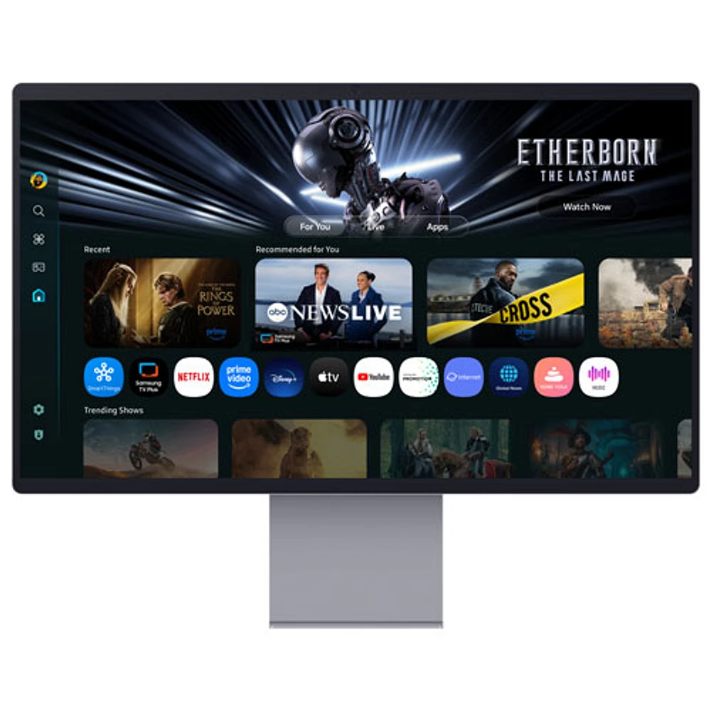 Samsung M9 32" 4K Ultra HD 165Hz 0.03ms GTG OLED LED Smart Gaming Monitor (LS32FM900SNXZA) - Silver