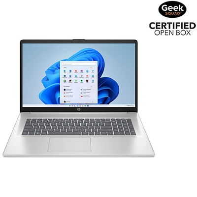 Boîte ouverte - Portable de 17,3 po de HP - Argenté naturel (Core i5 1334U d'Intel/RAM 16 Go/SSD 512 Go/Windows 11)