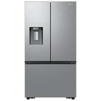 Réfrigérateur à deux portes à profondeur de comptoir 25,5 pi³ 36 po avec distributeur d'eau et de glace externe de Samsung - Acier inoxydable