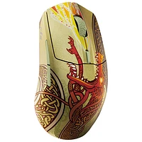 SteelSeries CS2 Dragon Lore Edition 18000 DPI Bluetooth Optical Gaming Mouse - Beige/Red