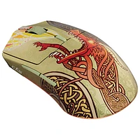 SteelSeries CS2 Dragon Lore Edition 18000 DPI Bluetooth Optical Gaming Mouse - Beige/Red