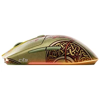 SteelSeries CS2 Dragon Lore Edition 18000 DPI Bluetooth Optical Gaming Mouse - Beige/Red