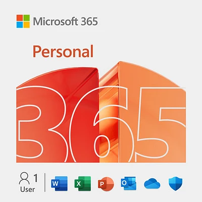 Microsoft 365 Personal (PC/Mac) - 1 User - 12 Months + 3-Months* - Bilingual - Digital Download