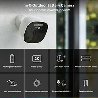 Chamberlain myQ Smart Wire-Free Outdoor 2K Security Camera