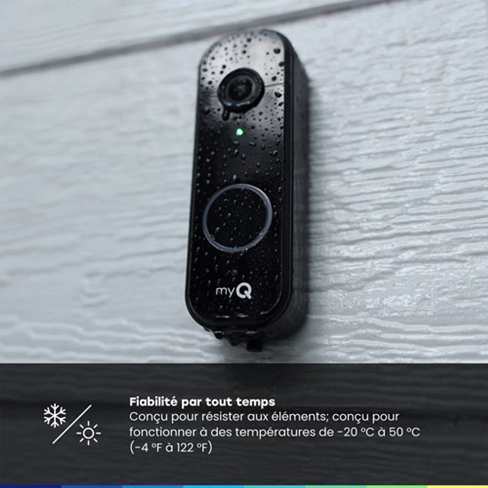Chamberlain myQ Wi-Fi Video Doorbell - Black