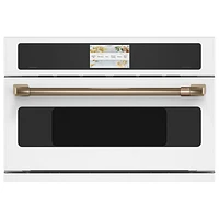 Café Smart 5-in-1 30" 1.7 Cu. Ft. Speed Electric Wall Oven with 120V Advantium (CSB913P4VW2) - White