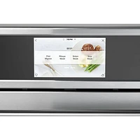 Café Smart 5-in-1 30" 1.7 Cu. Ft. Speed Electric Wall Oven with 120V Advantium (CSB913P4VW2) - White